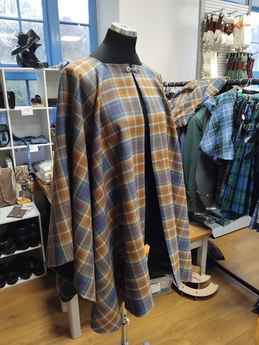 Manx hunting tartan cape - tartan, long