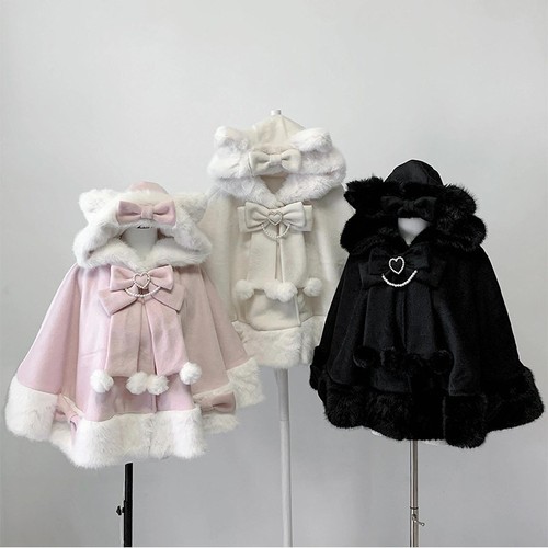 Lolita cat ear hooded - lolita, cape