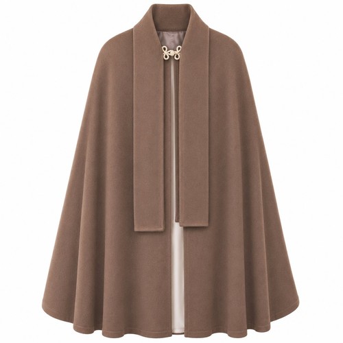 Handmade 100 wool cape coat - handmade, 100%