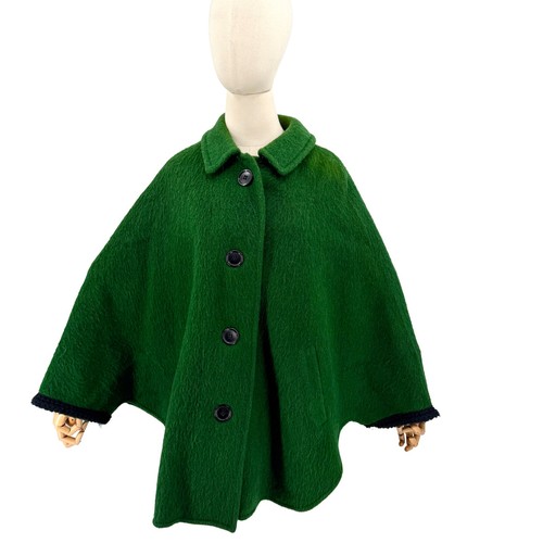 Vintage 60s emerald green wool - 60s,