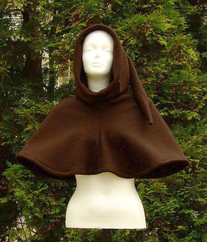 Gugel 100 wool brown medieval - gugel,