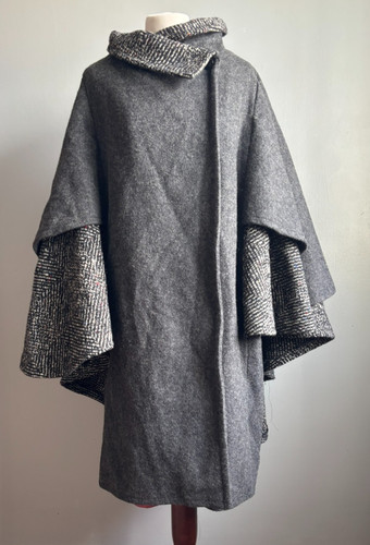 Vintage wool cape cloak coat - vintage,