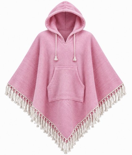Unisex wool hooded poncho - unisex,