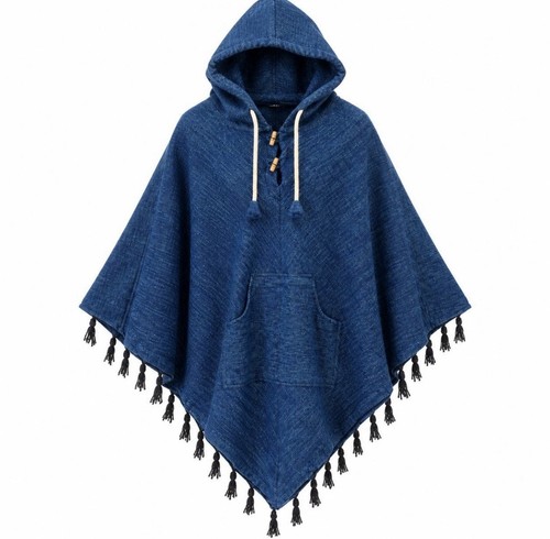 Unisex wool hooded poncho - unisex,