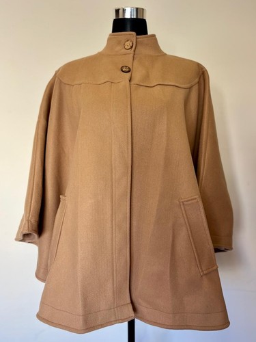 Womens camel wool - blend, cape