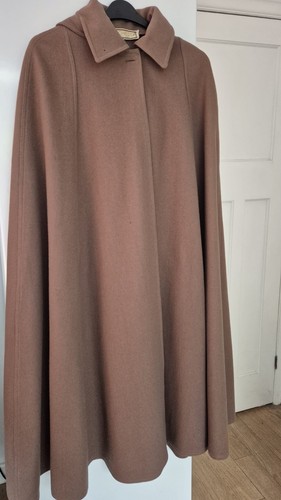 Vintage brown pure wool cloak - pure,