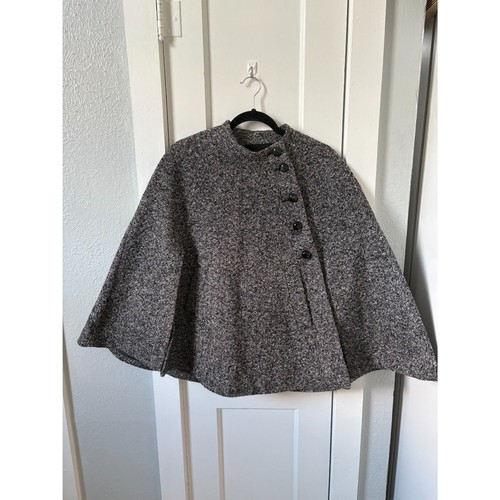 Vintage wool cape coat - wool,