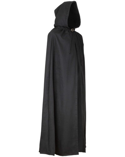 Aaron wool hooded cloak black - aaron,