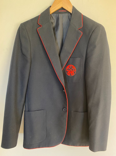 Navy school blazer red piping - navy,